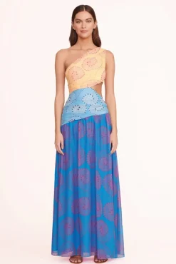 CLOTHING STAUD -ASHLYN DRESS - MULTI WHIRLPOOL