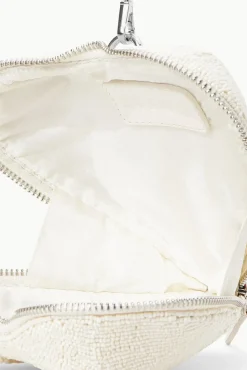 BRIDE STAUD Bridal Accessories-BEADED HEART CLUTCH - CREAM