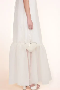 BRIDE STAUD Bridal Accessories-BEADED HEART CLUTCH - CREAM