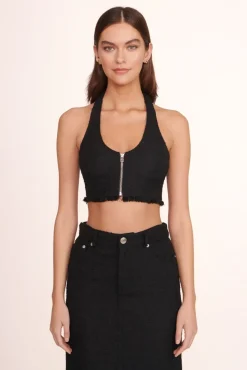 CLOTHING STAUD -BECCA TOP - BLACK