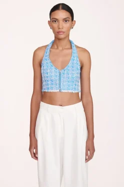 CLOTHING STAUD -BECCA TOP - PACIFIC