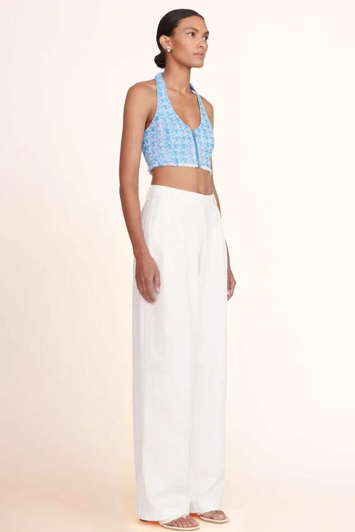 CLOTHING STAUD -BECCA TOP - PACIFIC