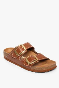 SHOES STAUD -BIRKENSTOCK + ARIZONA SANDAL SADDLE CROC EMBOSSED