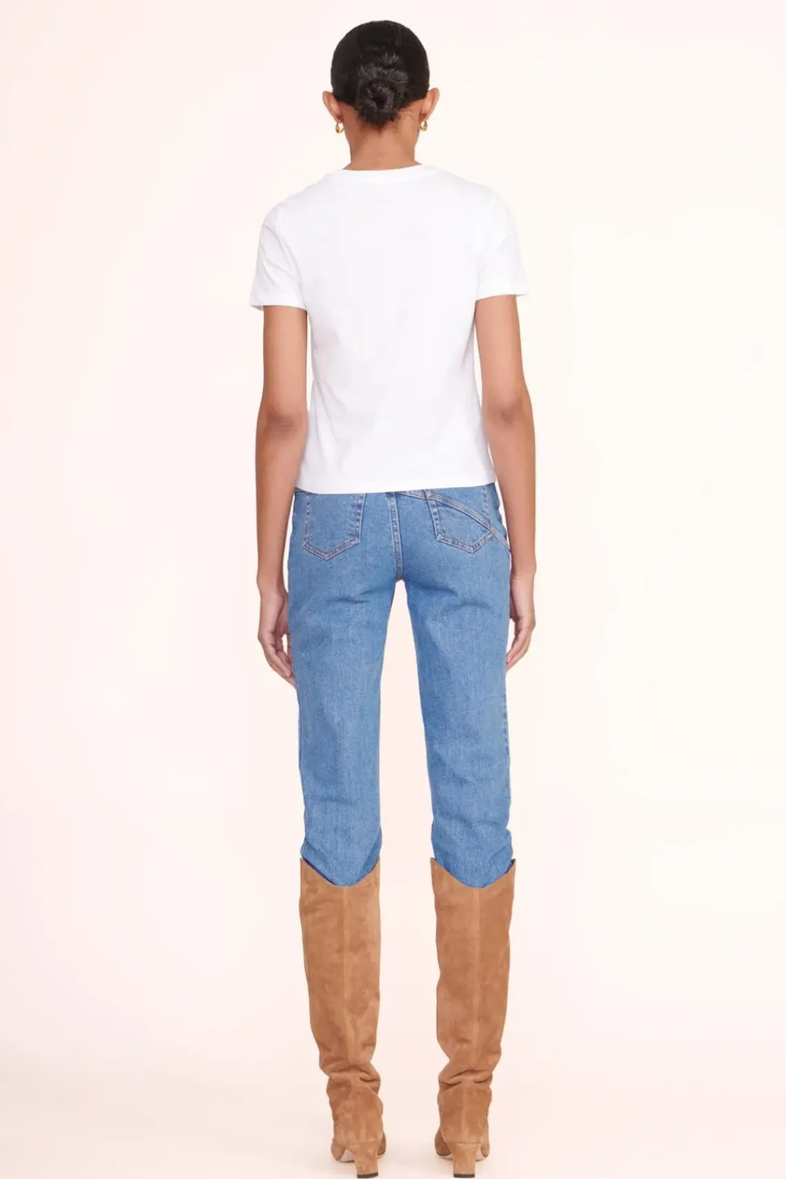 CLOTHING STAUD -CREW NECK T SHIRT - WHITE