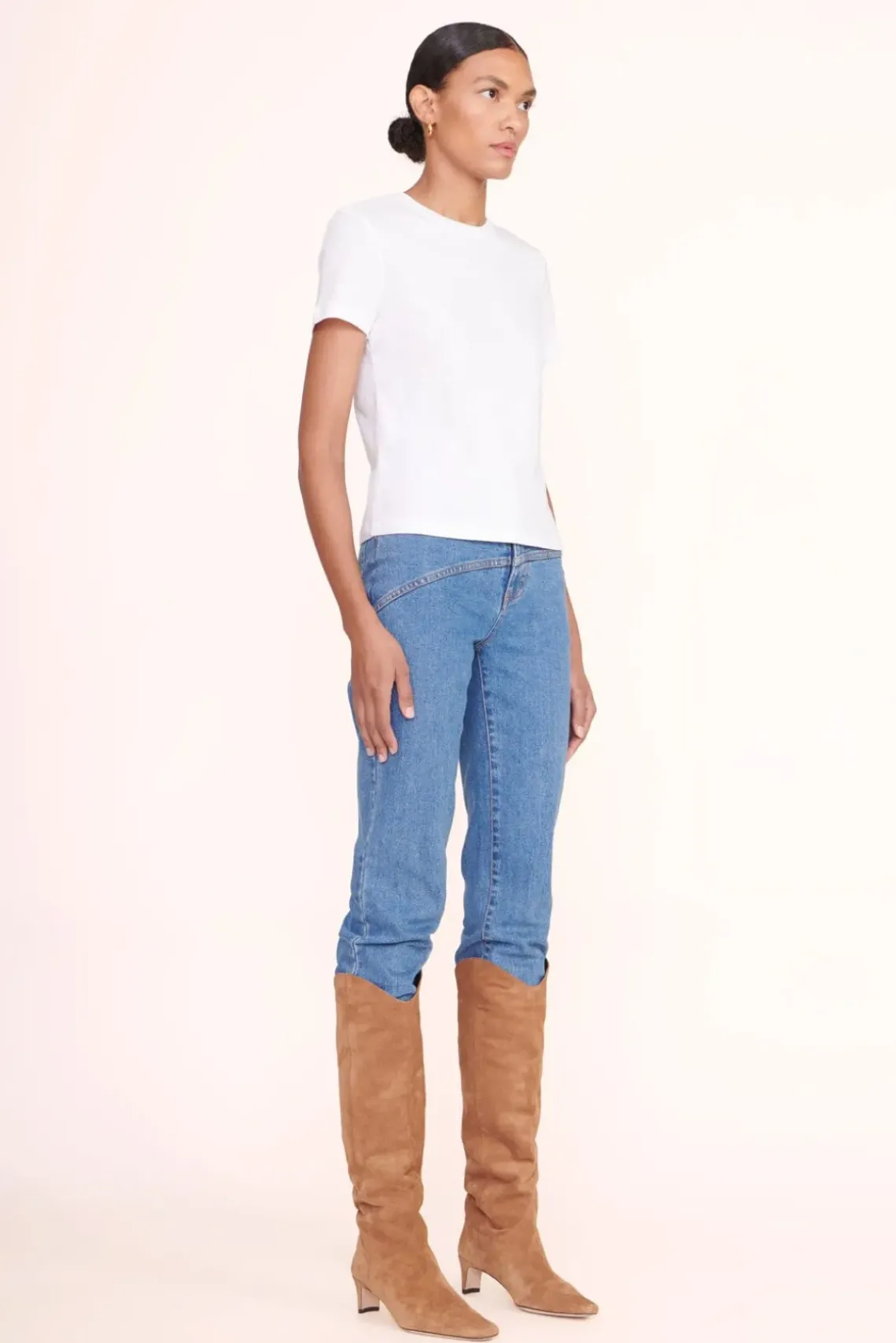 CLOTHING STAUD -CREW NECK T SHIRT - WHITE