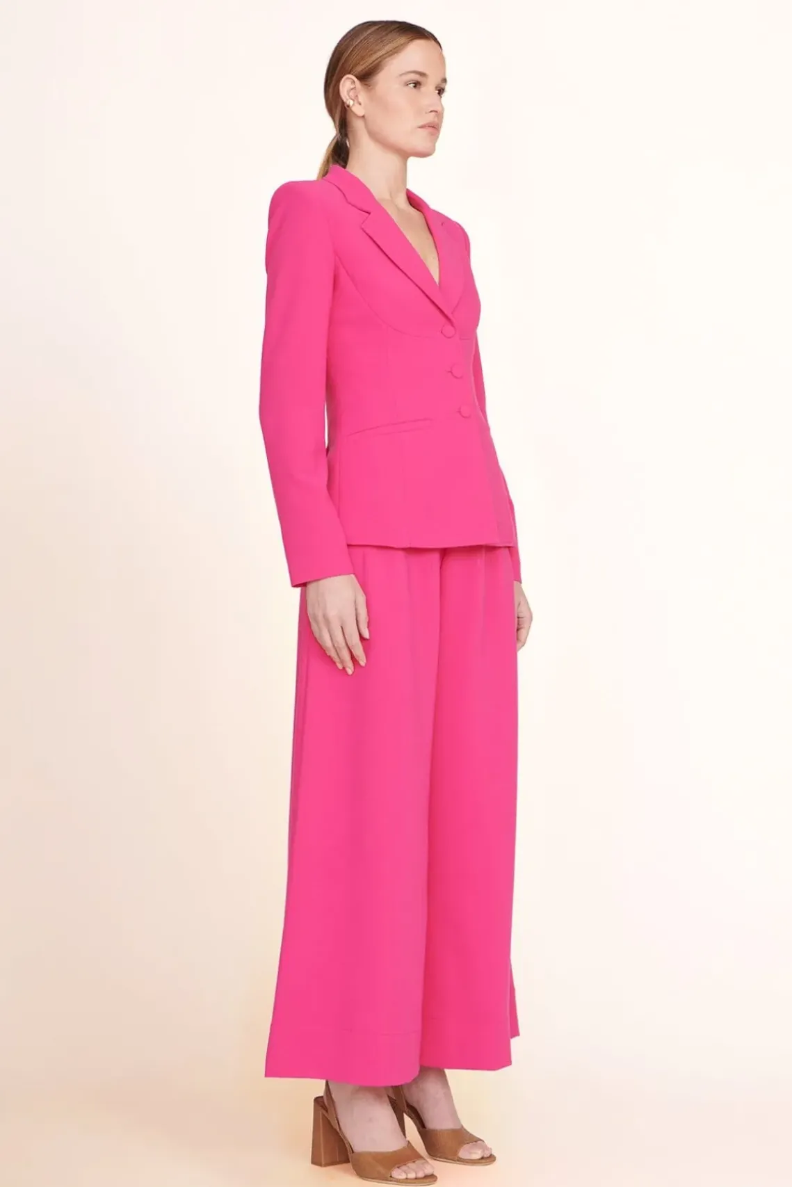 BRIDE STAUD Occasion Dresses-CROPPED CALEB PANT - MAGENTA