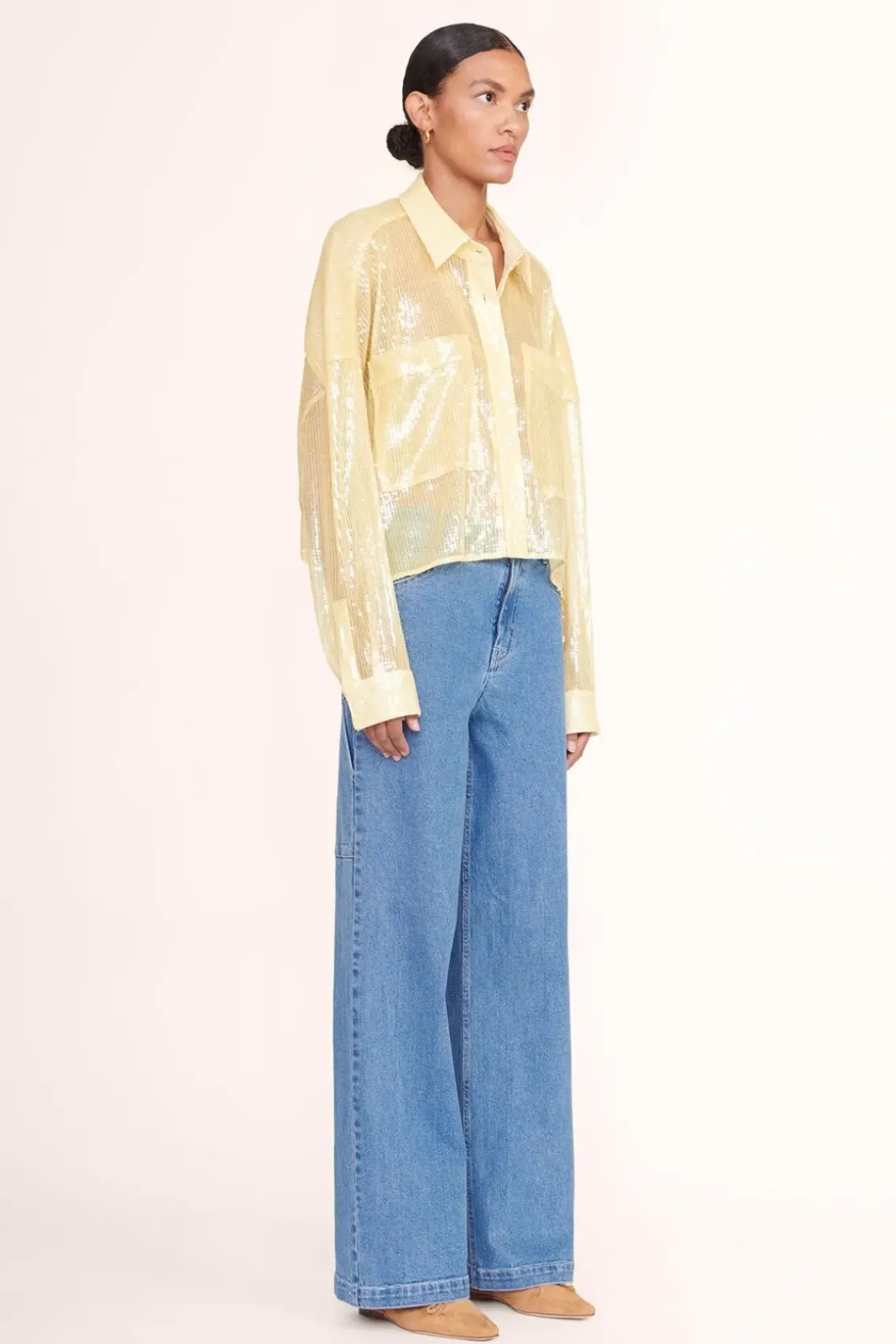 CLOTHING STAUD -CROPPED PAYTON TOP - SUNRAY