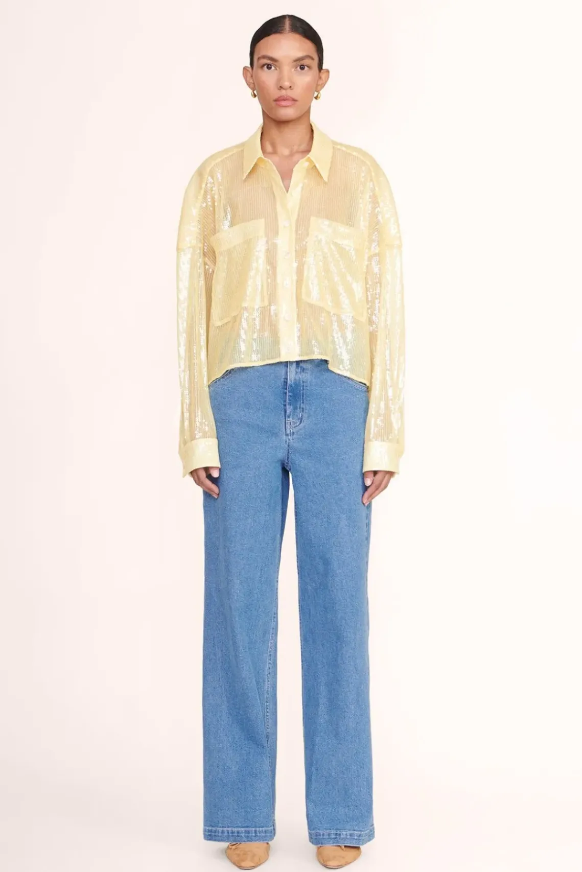 CLOTHING STAUD -CROPPED PAYTON TOP - SUNRAY