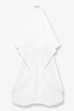 BRIDE STAUD Bridal Accessories-CUSTOM EMBROIDERED VEIL - WHITE