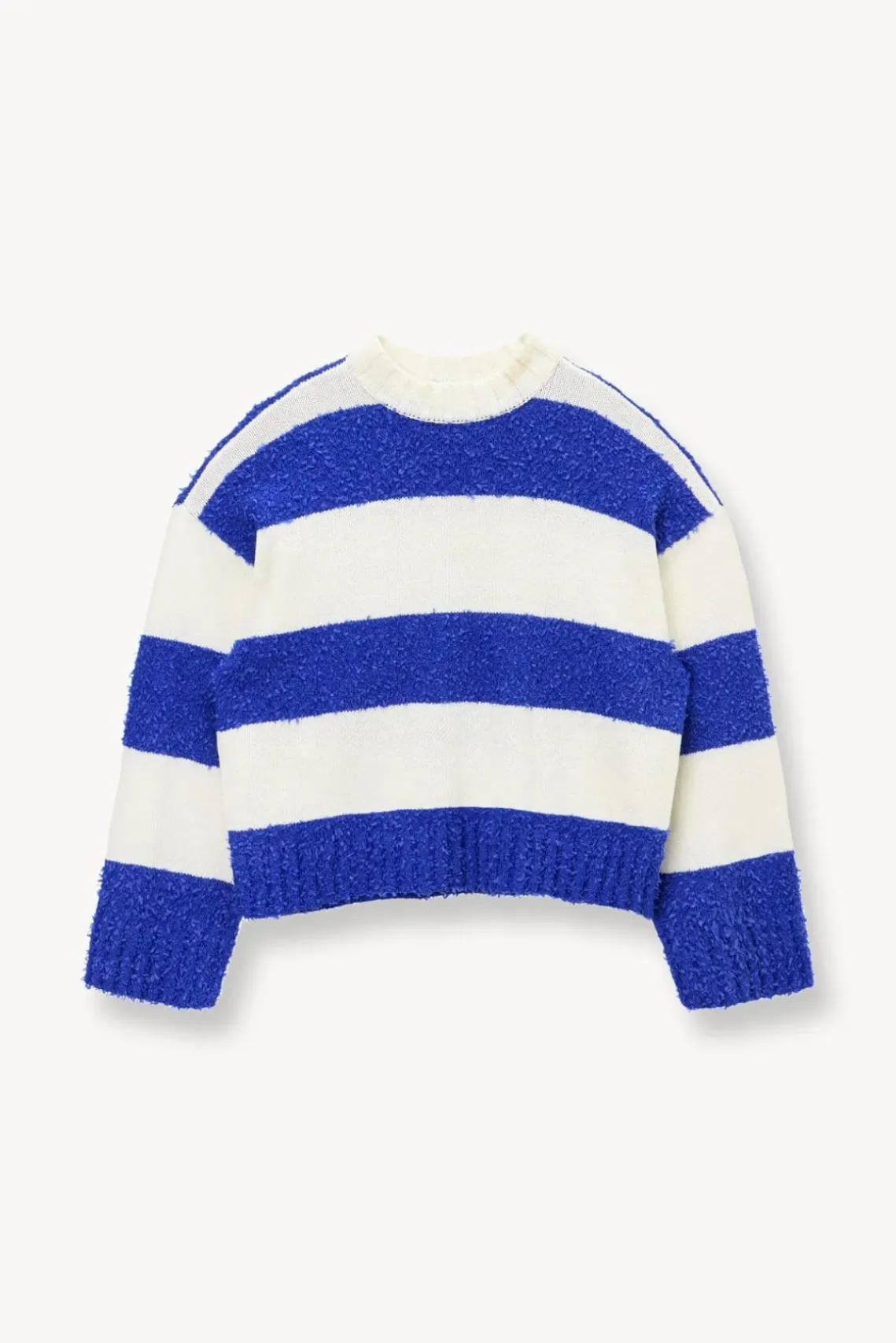CLOTHING STAUD -DELANEY SWEATER - WHITE ATLANTIC RUGBY STRIPE