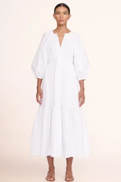 CLOTHING STAUD -DEMI DRESS - WHITE