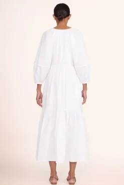 CLOTHING STAUD -DEMI DRESS - WHITE