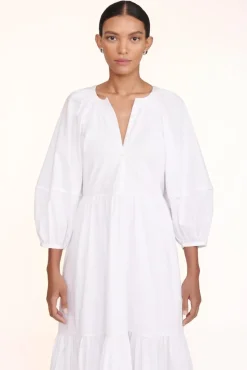 CLOTHING STAUD -DEMI DRESS - WHITE