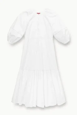 CLOTHING STAUD -DEMI DRESS - WHITE