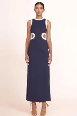 CLOTHING STAUD -DOLCE DRESS - NAVY WHITE