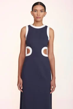 CLOTHING STAUD -DOLCE DRESS - NAVY WHITE