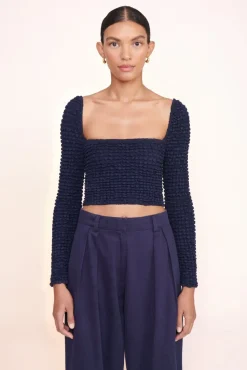 CLOTHING STAUD -ELEANORA TOP - NAVY