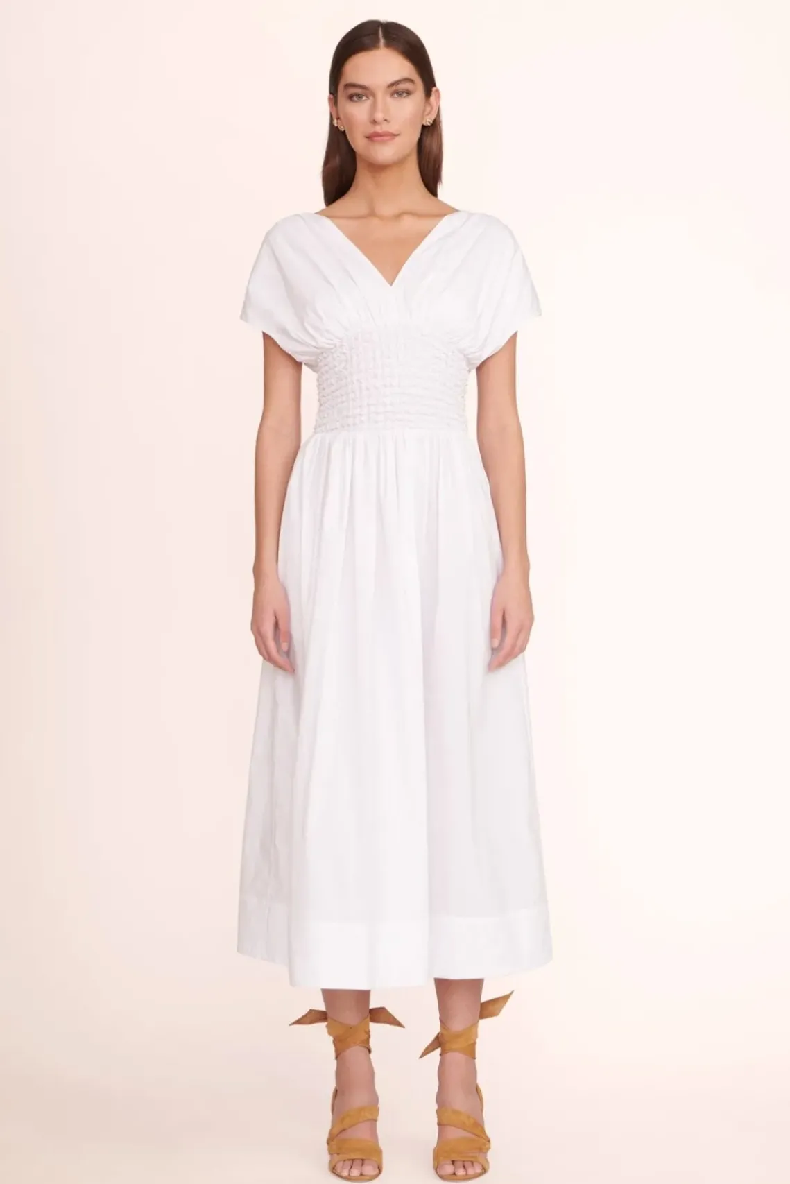 CLOTHING STAUD -JACKSON DRESS - WHITE