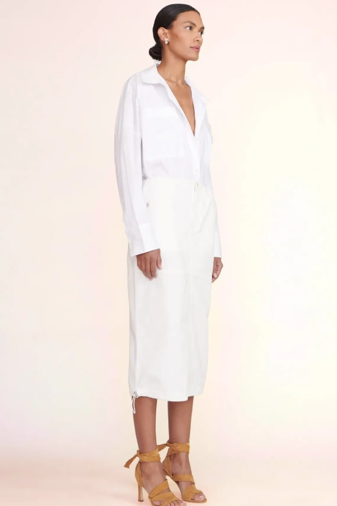 CLOTHING STAUD -JUSTINE SKIRT - IVORY