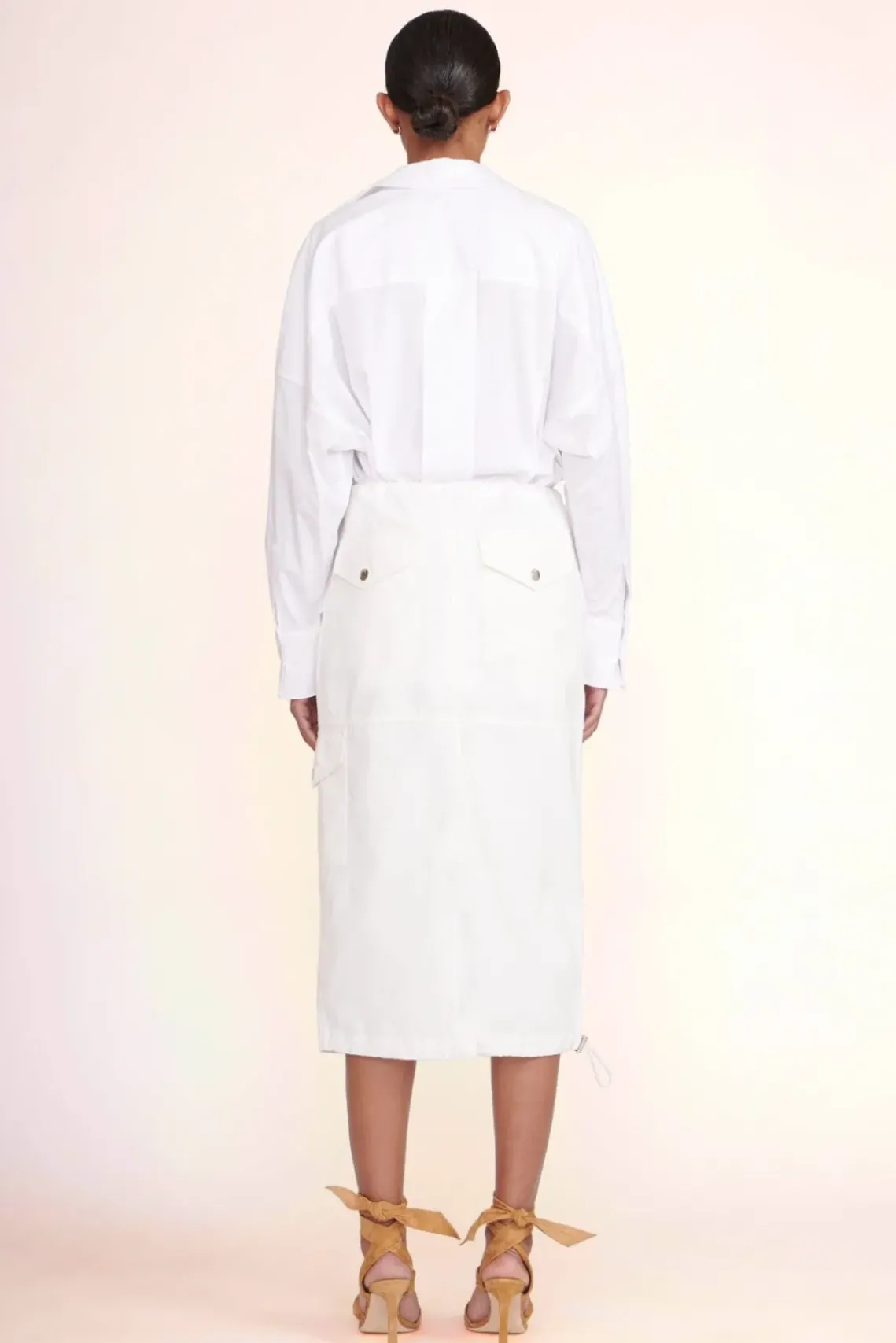 CLOTHING STAUD -JUSTINE SKIRT - IVORY