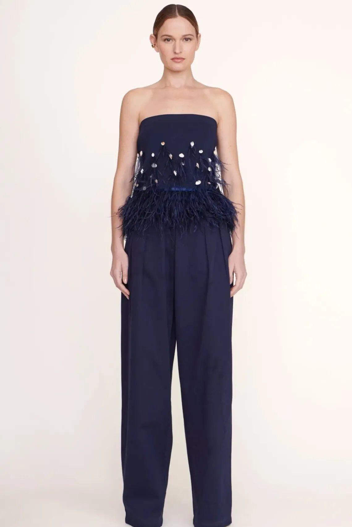 CLOTHING STAUD -KRISTEN TOP - NAVY