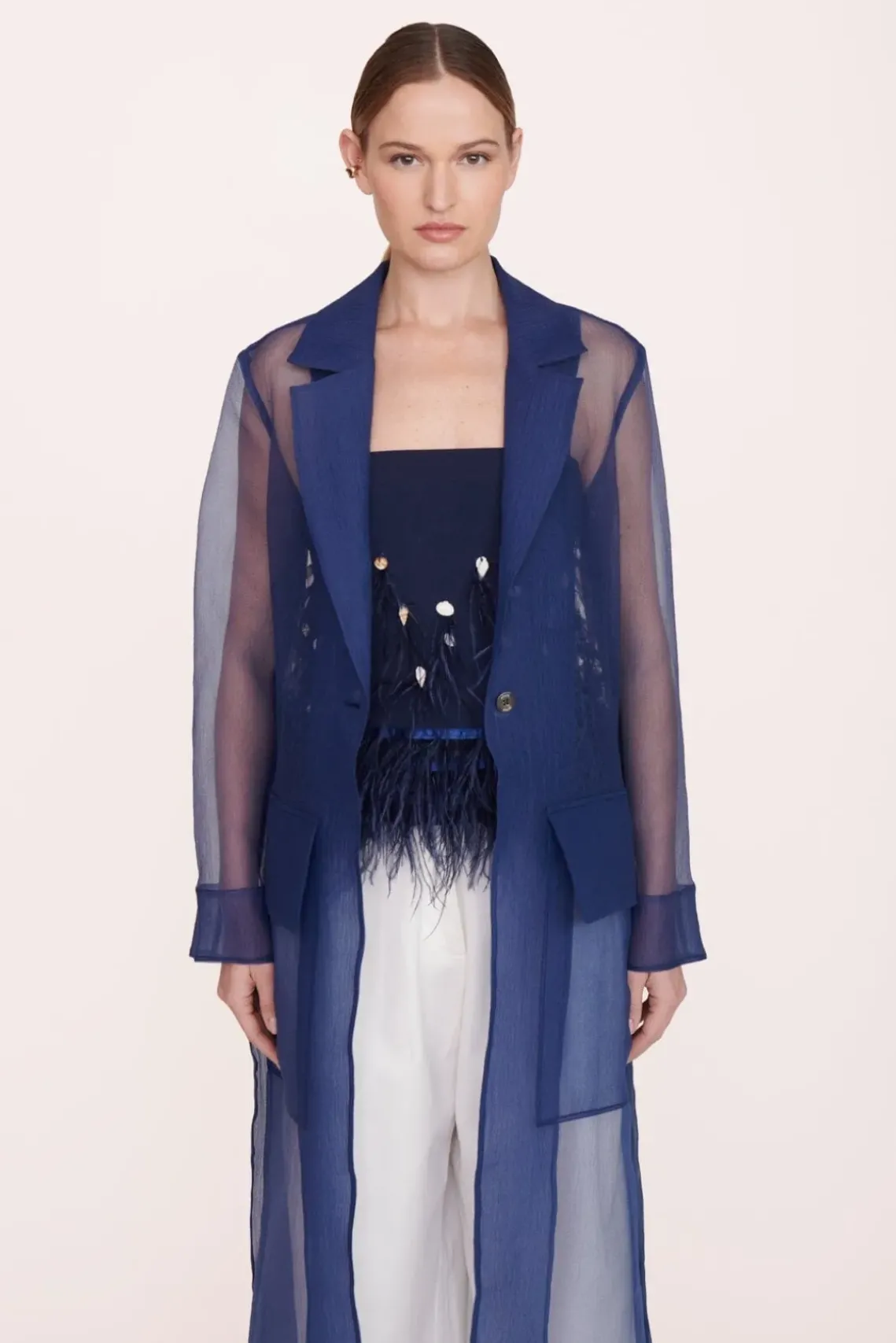 CLOTHING STAUD -KRISTEN TOP - NAVY