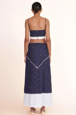 CLOTHING STAUD -LOYALTY TOP - NAVY WHIRLPOOL WHITE