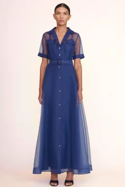BRIDE STAUD Occasion Dresses-MILLIE DRESS ORGANZA - NAVY