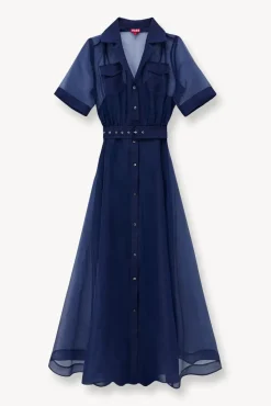 BRIDE STAUD Occasion Dresses-MILLIE DRESS ORGANZA - NAVY