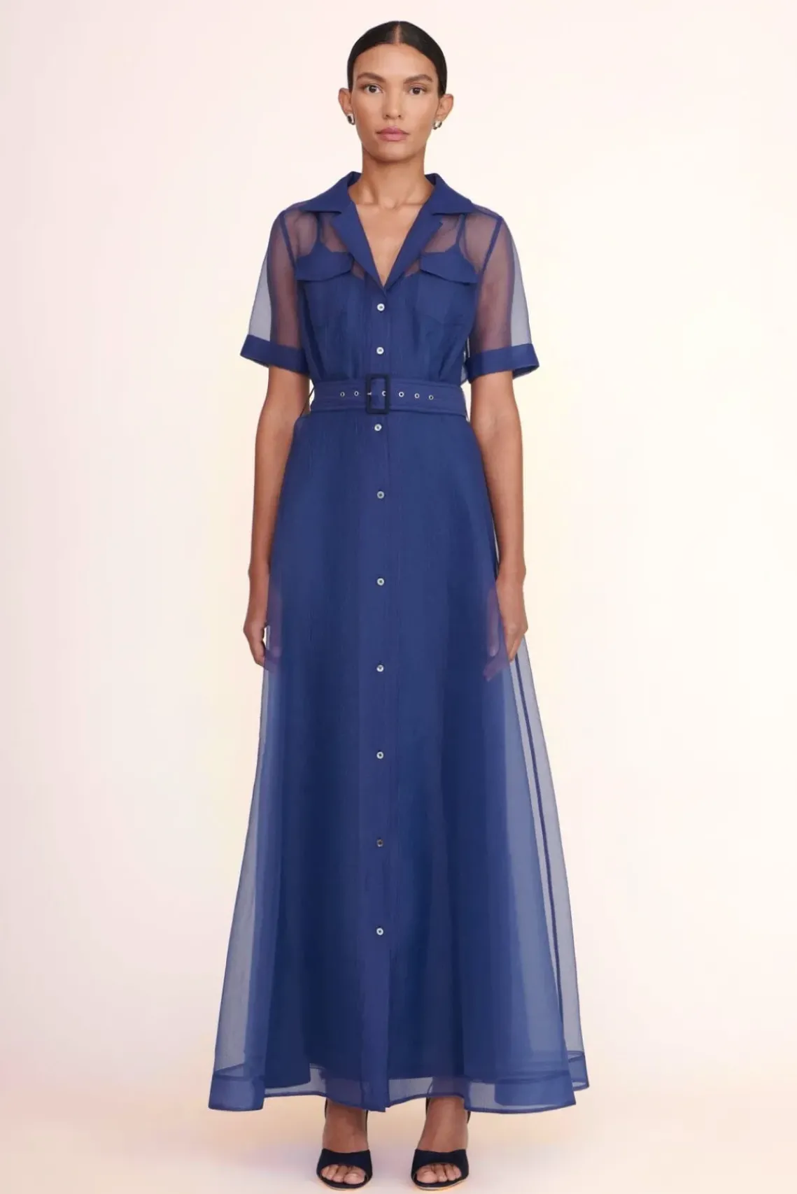 CLOTHING STAUD -MILLIE DRESS ORGANZA - NAVY