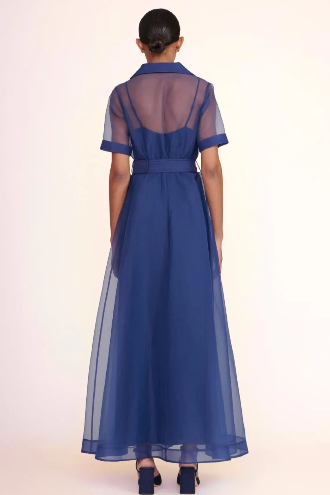CLOTHING STAUD -MILLIE DRESS ORGANZA - NAVY