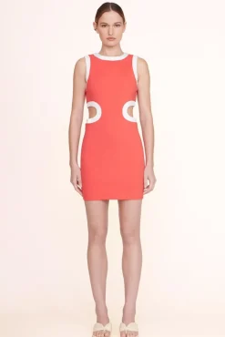 CLOTHING STAUD -MINI DOLCE DRESS - HIBISCUS WHITE