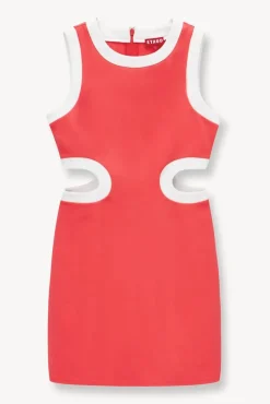 CLOTHING STAUD -MINI DOLCE DRESS - HIBISCUS WHITE