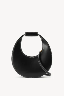 HANDBAGS STAUD -MINI MOON BAG - BLACK