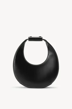 HANDBAGS STAUD -MINI MOON BAG - BLACK