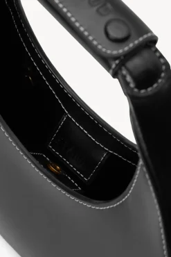 HANDBAGS STAUD -MINI MOON BAG - BLACK