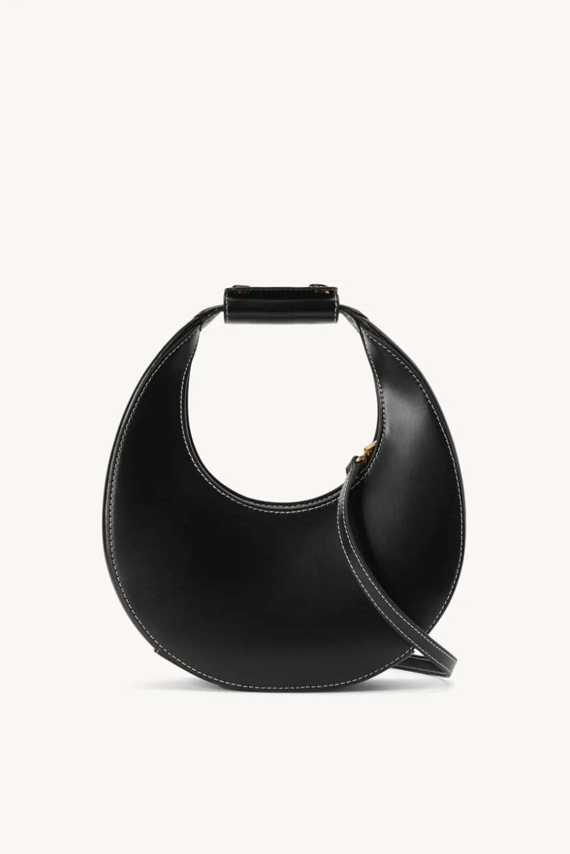 HANDBAGS STAUD -MINI MOON BAG - BLACK