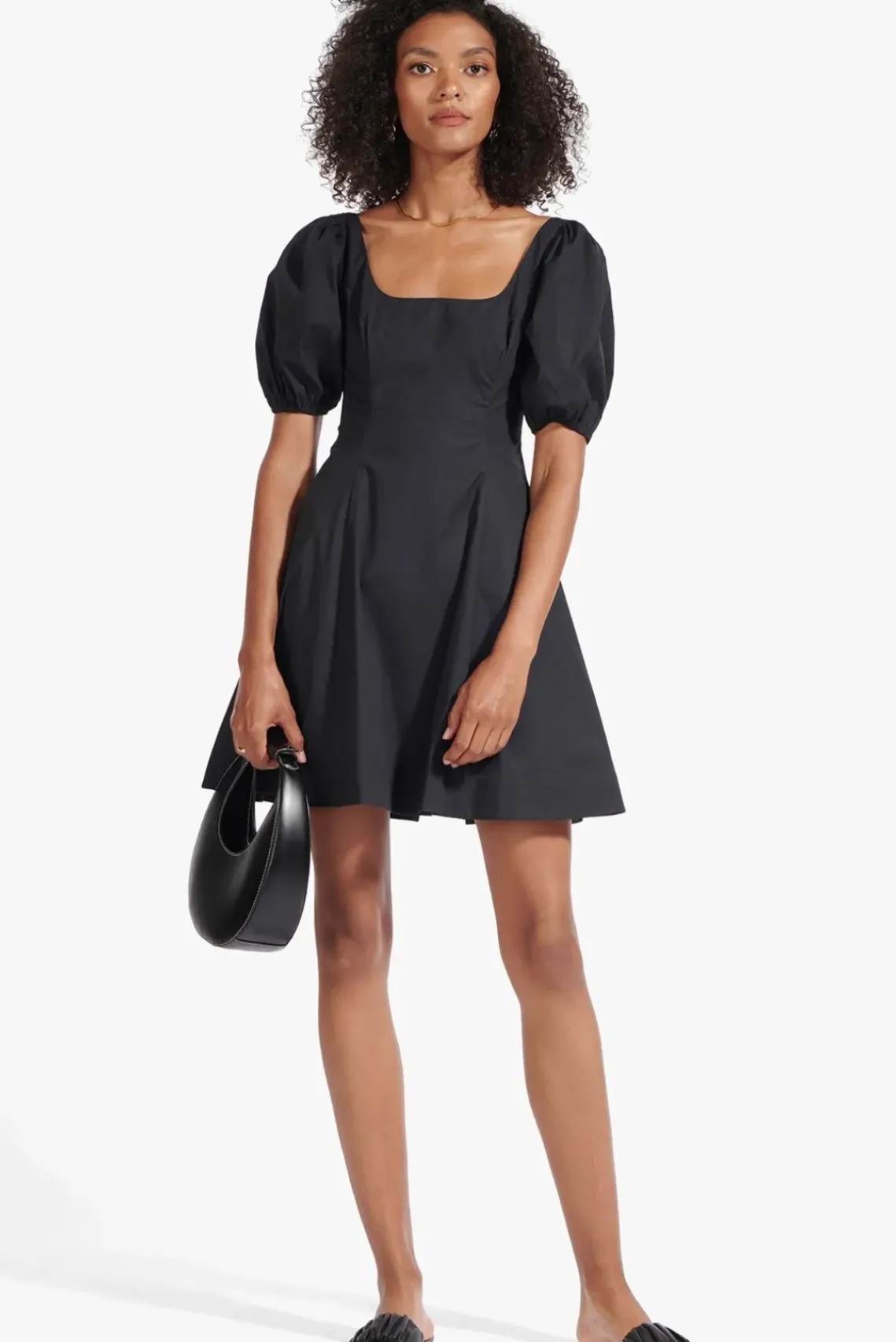 HANDBAGS STAUD -MINI MOON BAG - BLACK