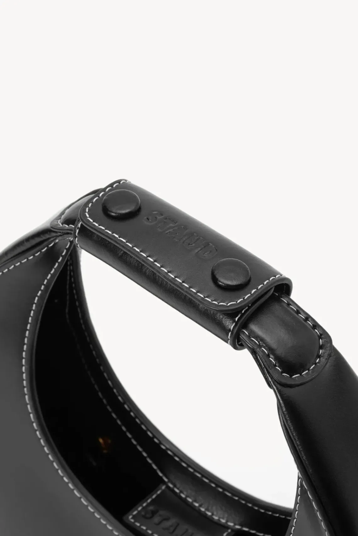 HANDBAGS STAUD -MINI MOON BAG - BLACK
