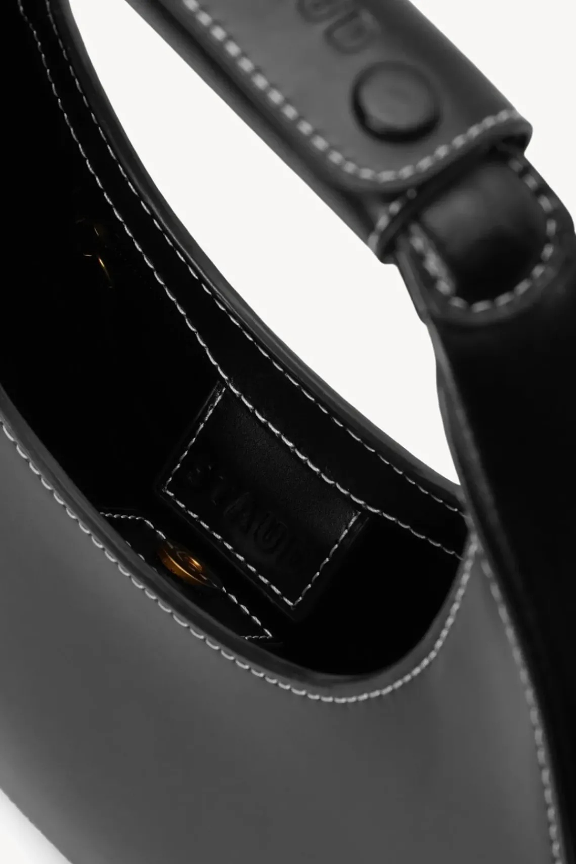 HANDBAGS STAUD -MINI MOON BAG - BLACK