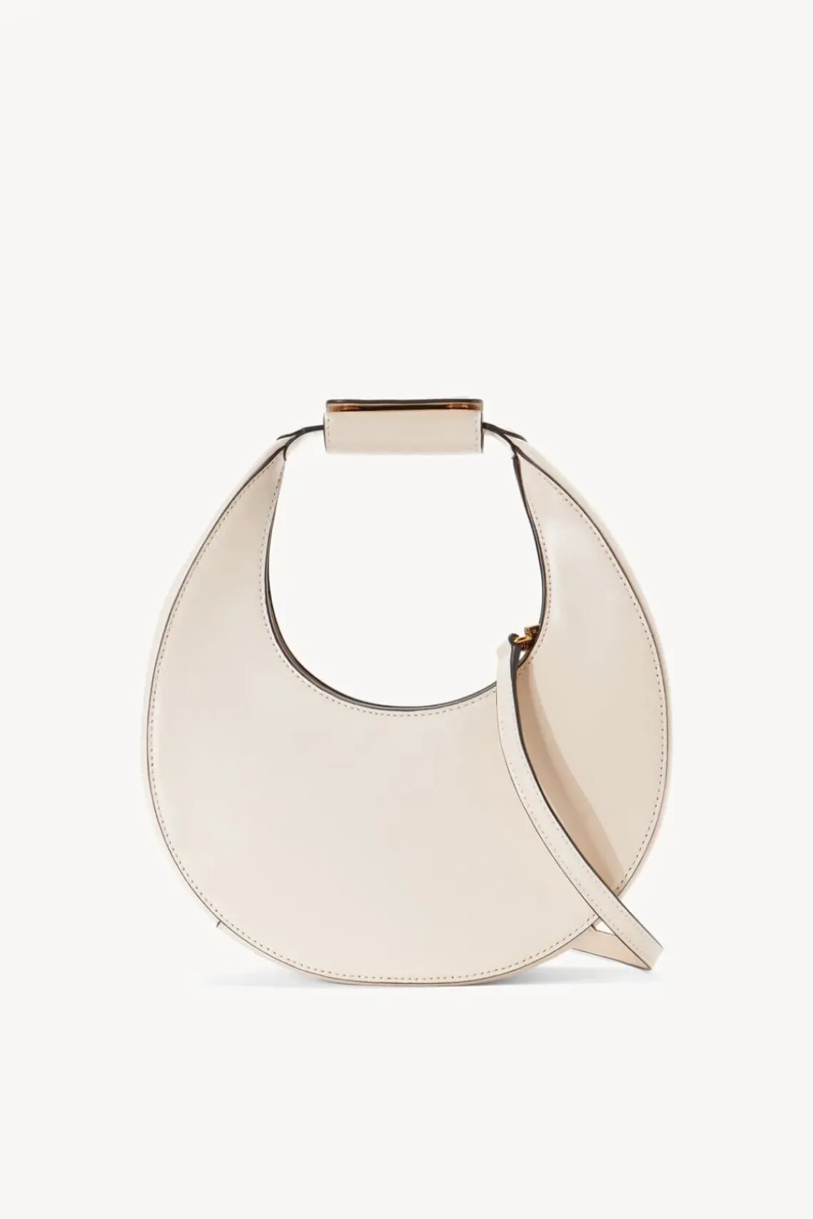 HANDBAGS STAUD -MINI MOON BAG - CREAM