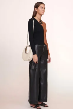 HANDBAGS STAUD -MINI MOON BAG - CREAM