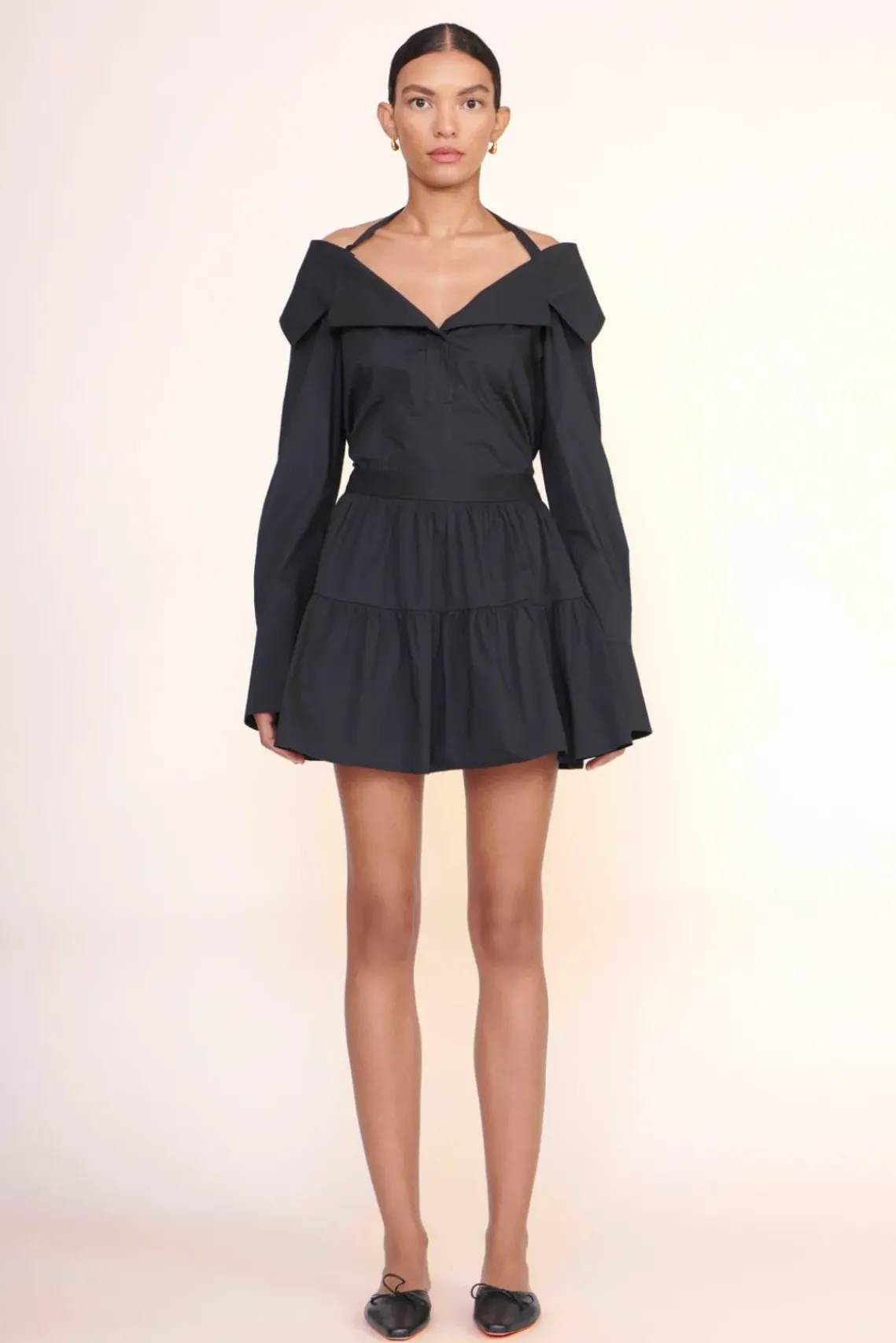 CLOTHING STAUD -MINI SEA SKIRT - BLACK