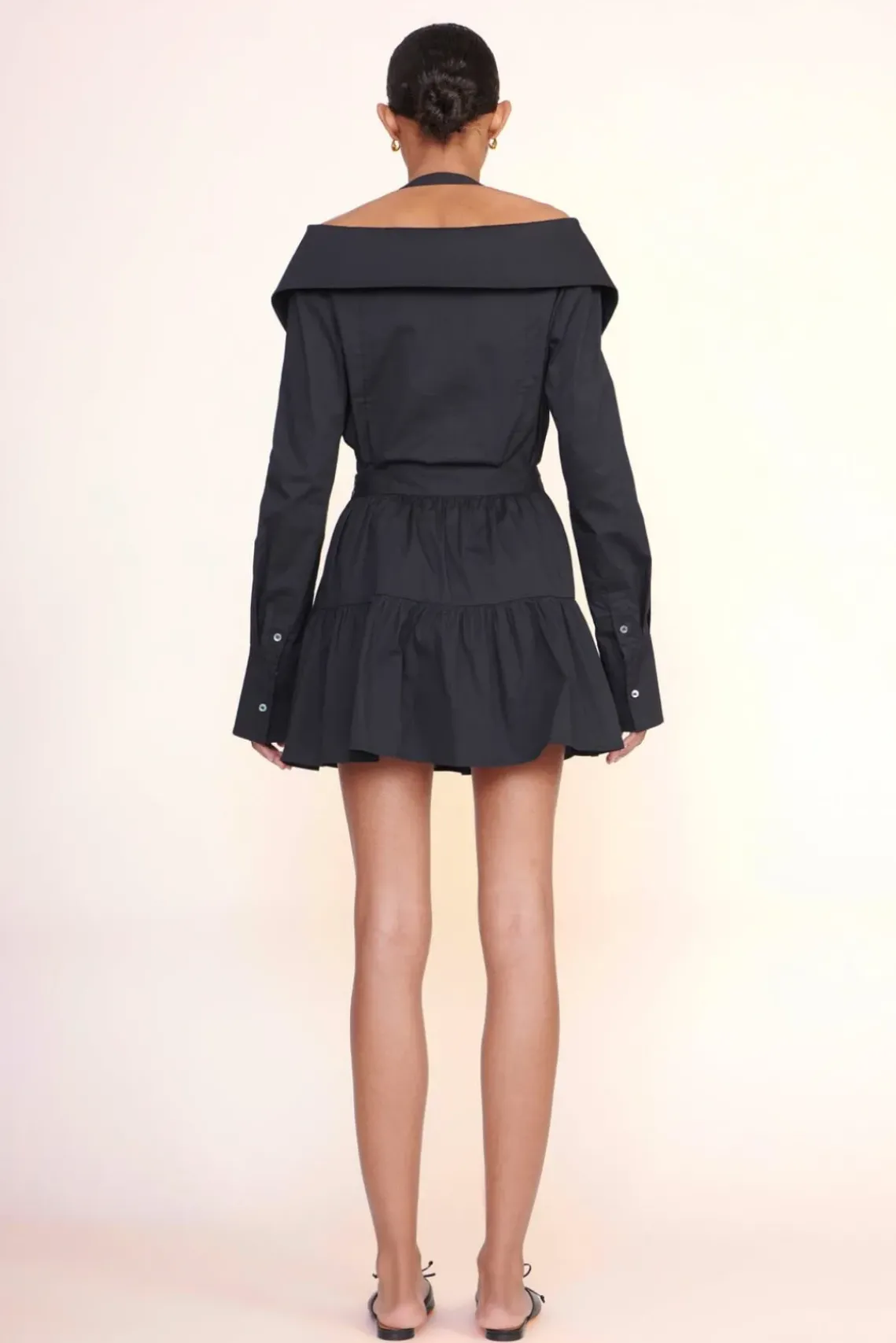 CLOTHING STAUD -MINI SEA SKIRT - BLACK