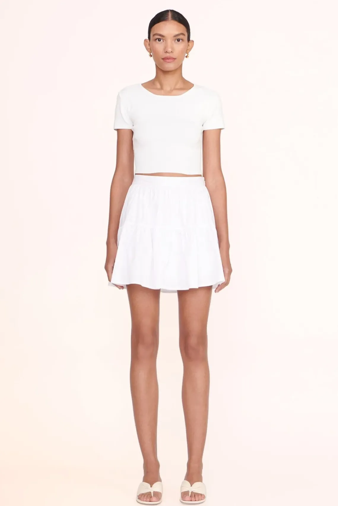 CLOTHING STAUD -MINI SEA SKIRT - WHITE