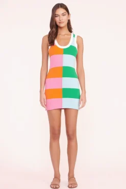 CLOTHING STAUD -MINI SEASHORE DRESS - MULTI RUGBY STRIPE