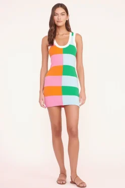 CLOTHING STAUD -MINI SEASHORE DRESS - MULTI RUGBY STRIPE
