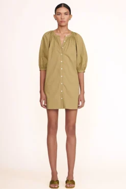 CLOTHING STAUD -MINI VINCENT DRESS - KHAKI