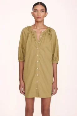 CLOTHING STAUD -MINI VINCENT DRESS - KHAKI