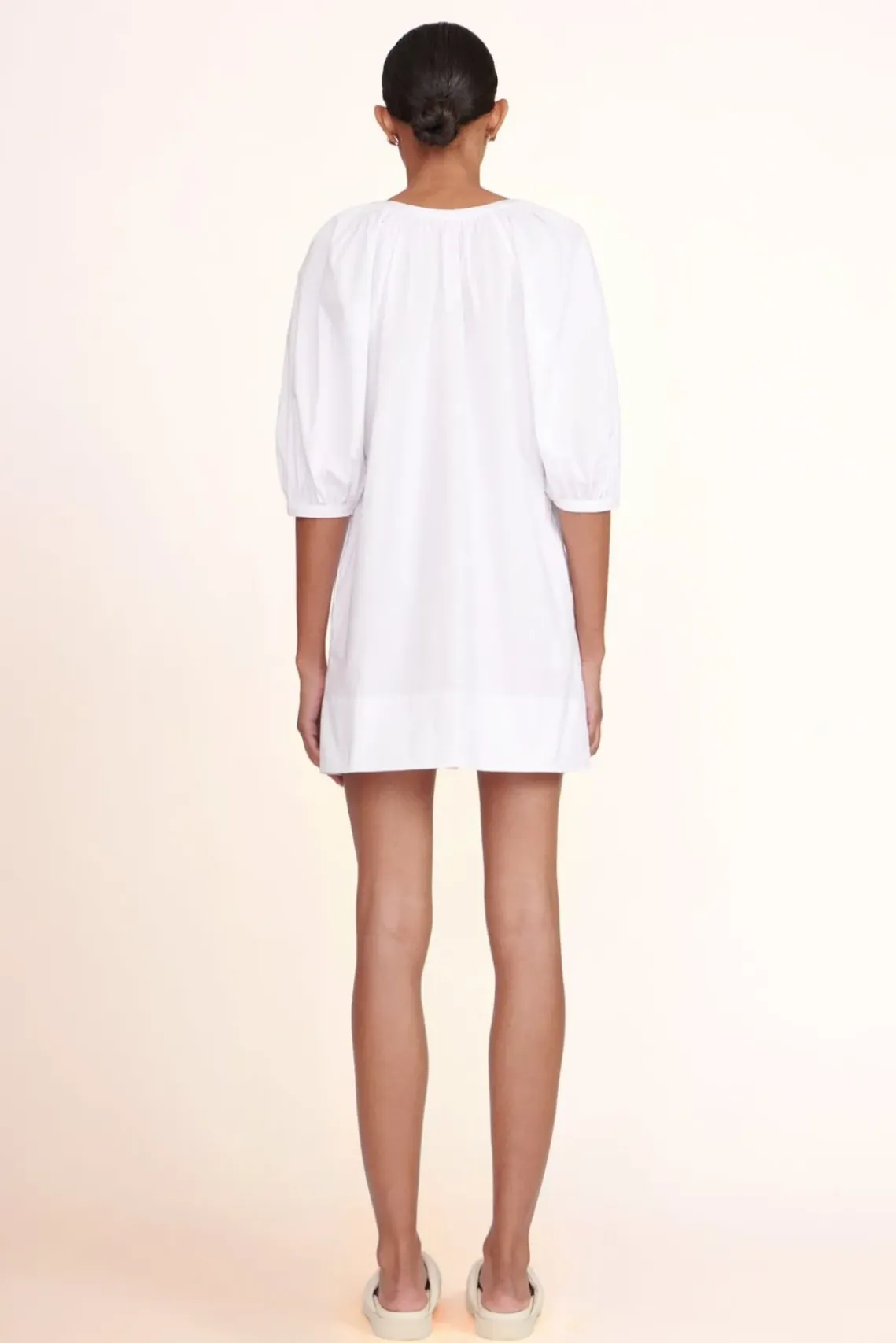 CLOTHING STAUD -MINI VINCENT DRESS - WHITE